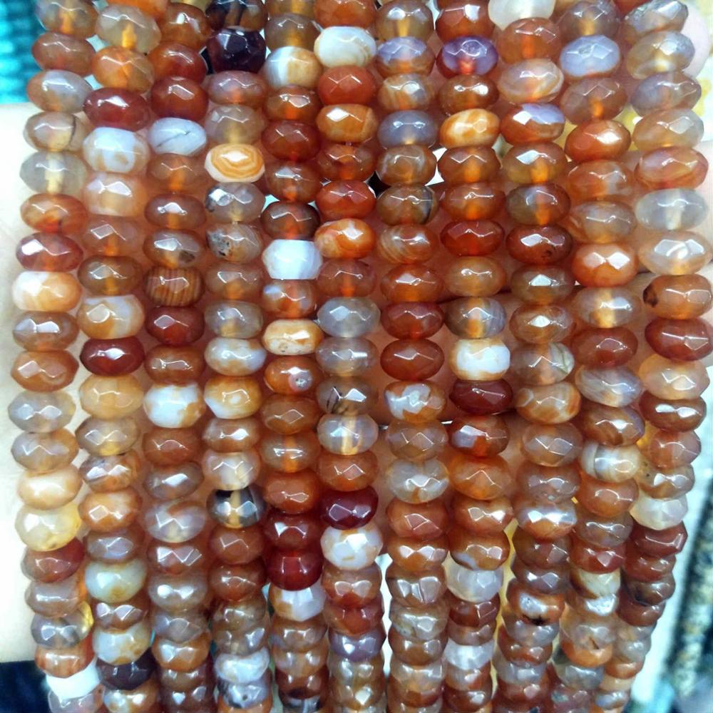 Natural Stone Faceted Rondelle Beads Jades Spacer