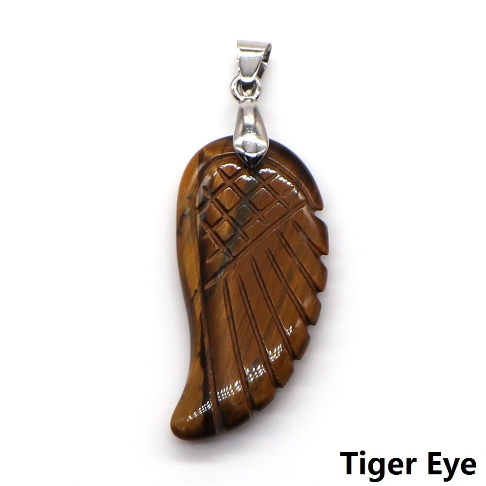 Angel Wing Pendants Natural Crystal Healing Gemstone