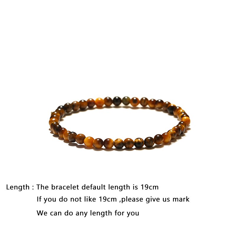 Minimalist 100% Real Tiger Eyes Beads Bracelet