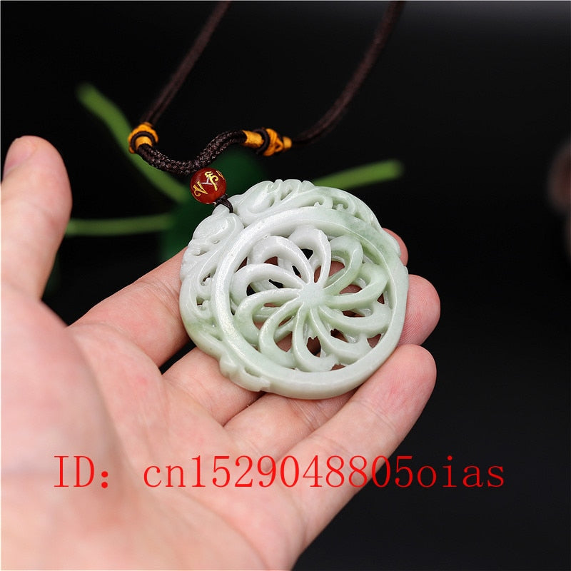 Natural White Green Chinese Jade Dragon Pendant