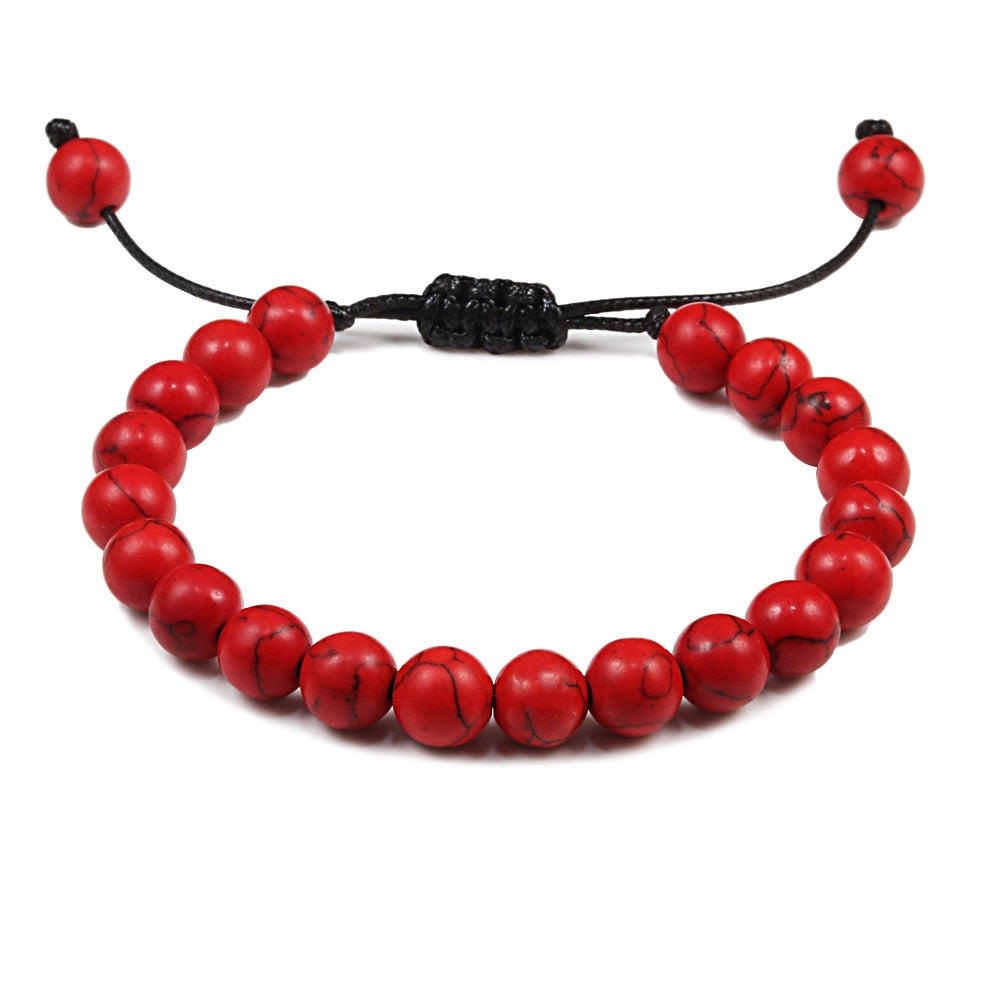 Adjustable Tiger Eye Beads Bracelets Red Energy
