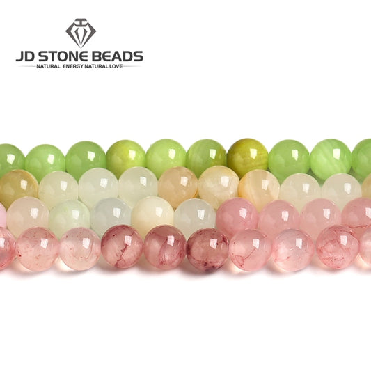 Natural Chalcedony Stone Beads Round Loose Beads