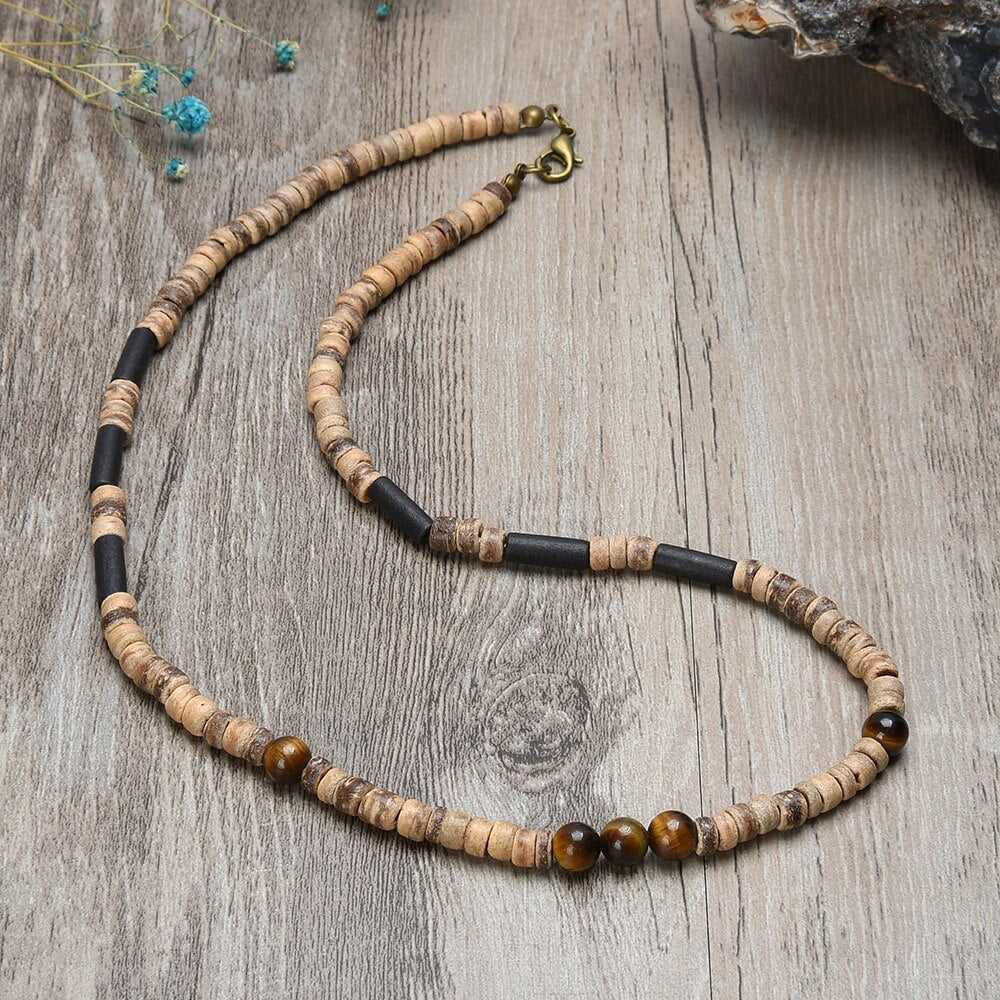 Fashion retro country beaded necklaces men's