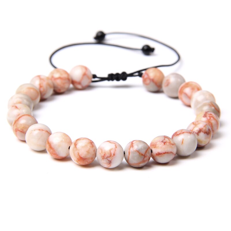 Adjustable Natural Stone Bracelet women Men Minimalist