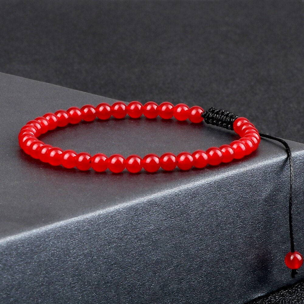 Natural Stone Round Beads Bracelet Minimalism