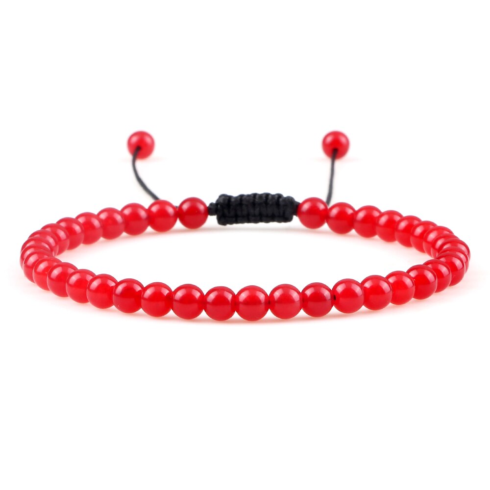 Natural Stone Round Beads Bracelet Minimalism