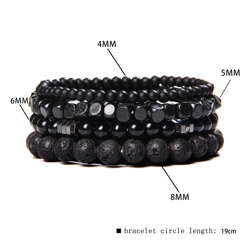 Fashion Natural Stone Beads Men Bracelet Multilayer