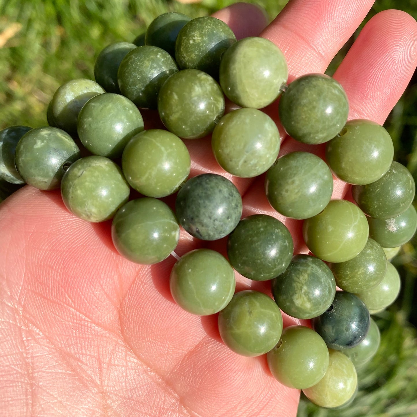 Natural Stone Beads Genuine Canada Jade Beads