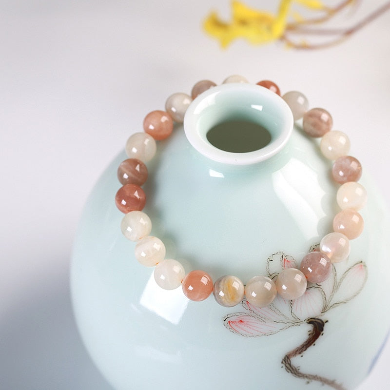 Colorful Moonstone Beads Bracelets Women Elegant