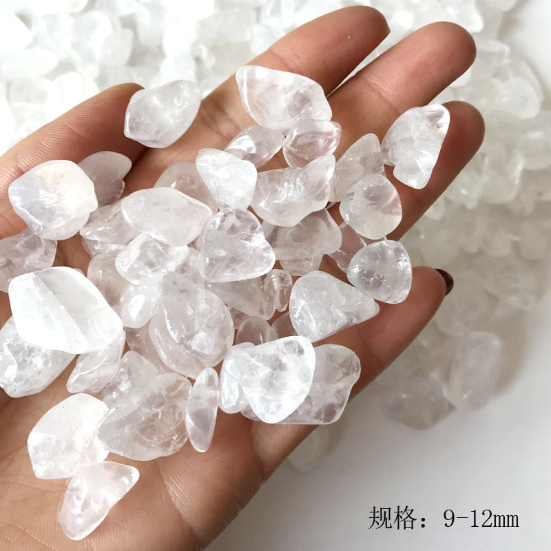 White Crystal Stone Quartz Points Gravel Healing