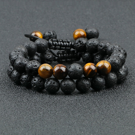 Adjustable Braided Natural Stone Beads Bracelets