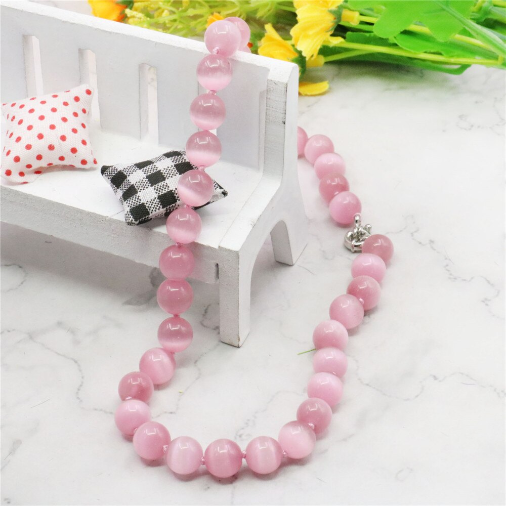 4 Colors Opal Round Necklace Beads Jewelry