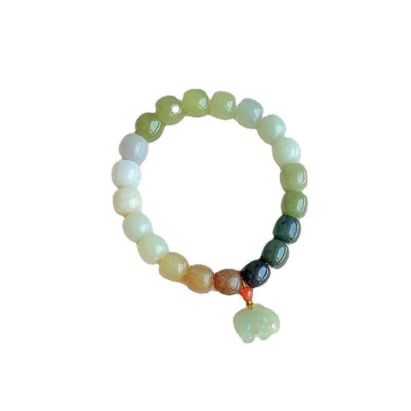 Natural Stone Hetian Jade Beaded Bracelet