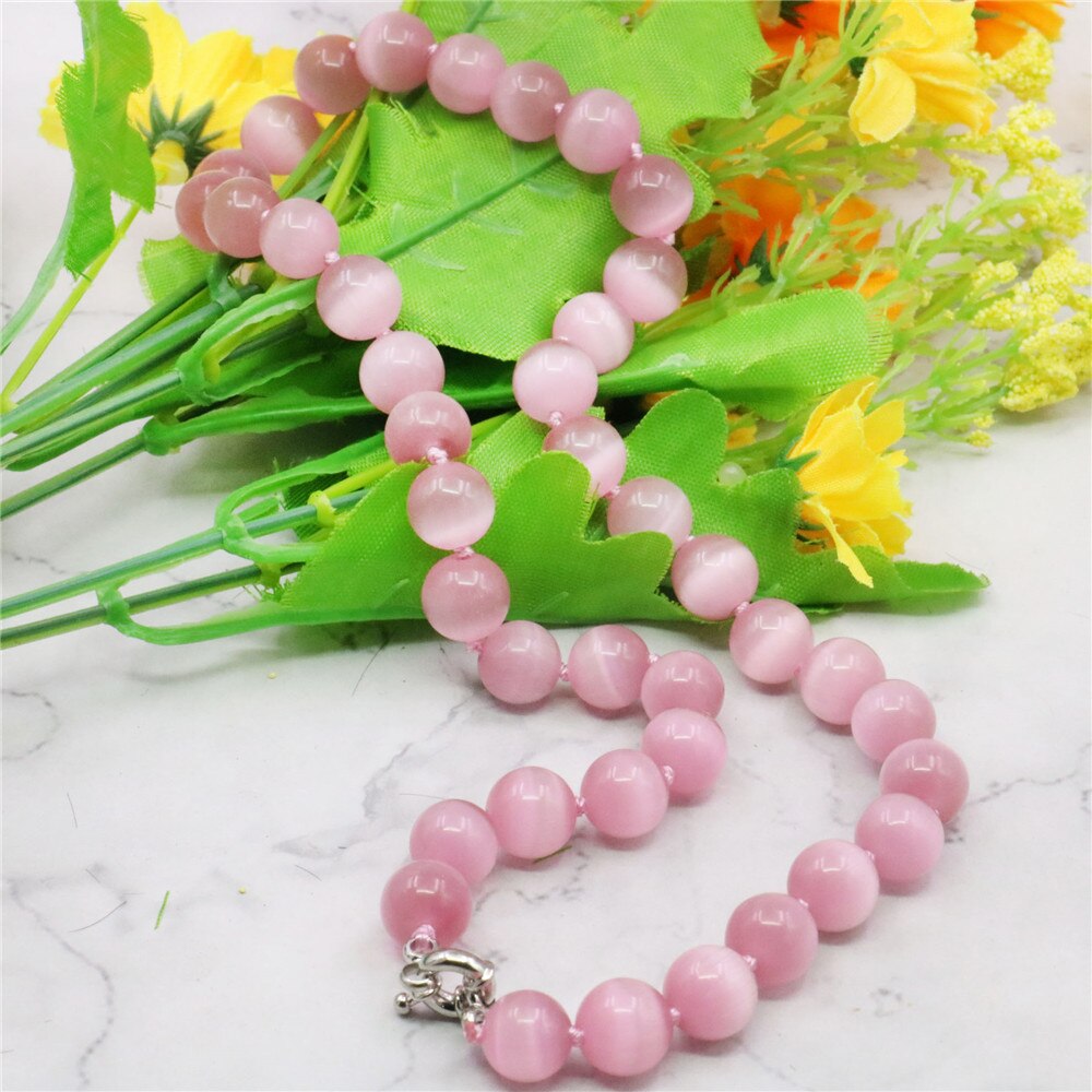 4 Colors Opal Round Necklace Beads Jewelry