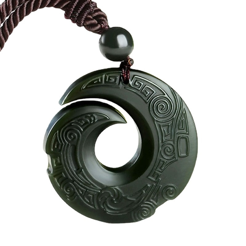 Natural Hetian Jade Pendant Necklace