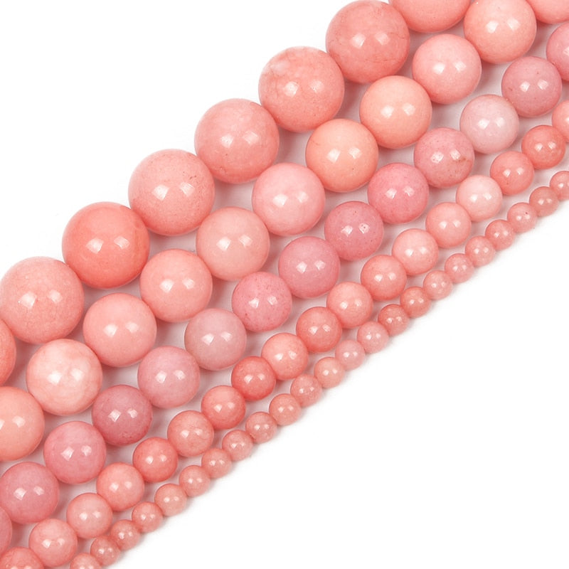 Natural Stone Beads Red Veins Chalcedony Jades