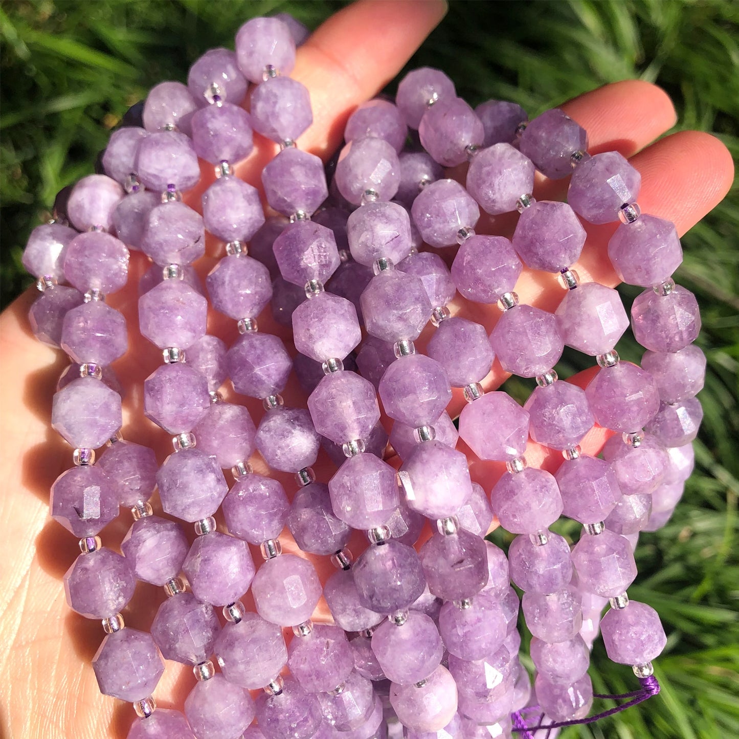 Natural Stone Faceted Amethyst Beads