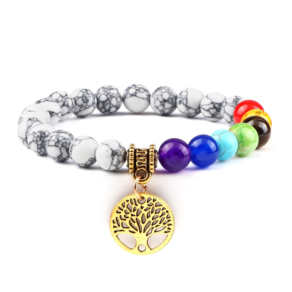 7 Chakra Life Tree Bracelets Natural Stone Healing