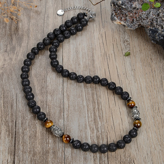 New natural tiger's eye stone black gallstone beads