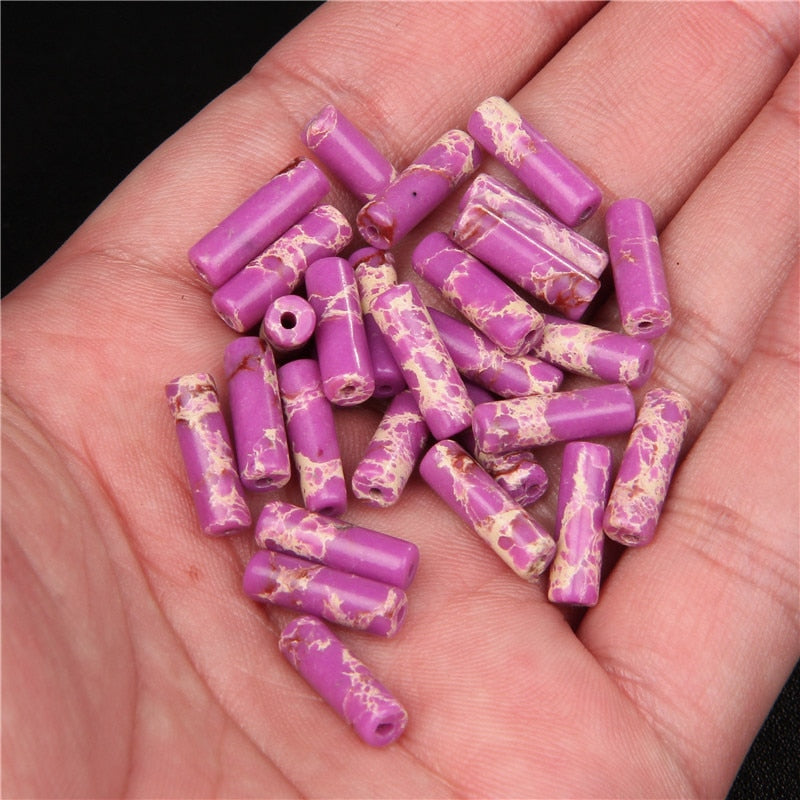 Cylinder Shape Stone Beads Jaspers