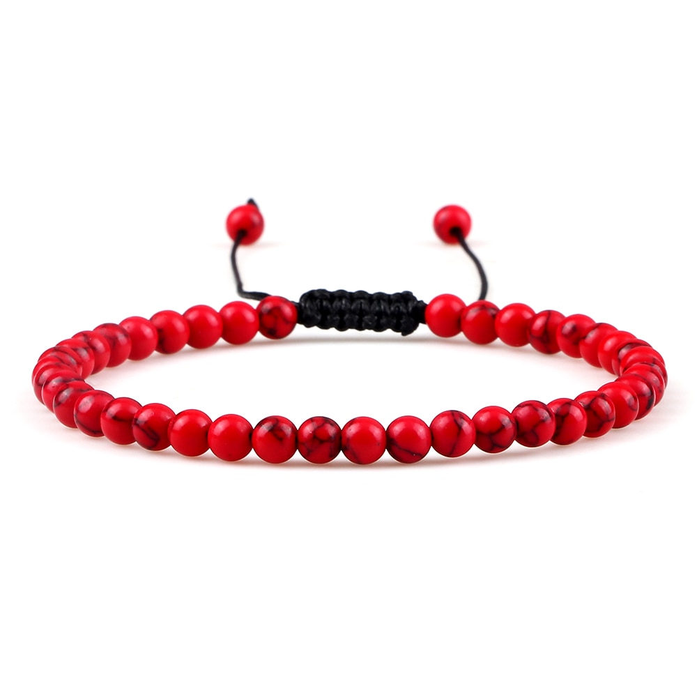 Natural Stone Round Beads Bracelet Minimalism