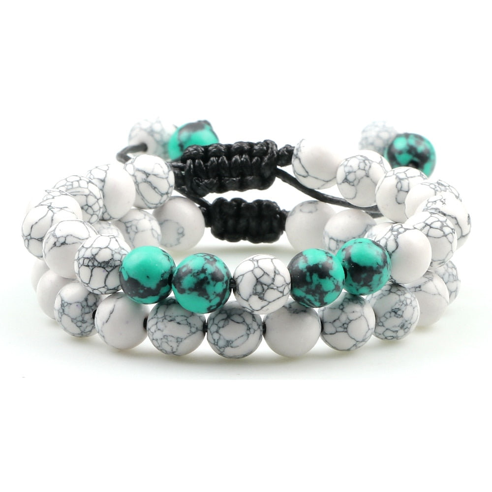 Adjustable Braided Natural Stone Beads Bracelets