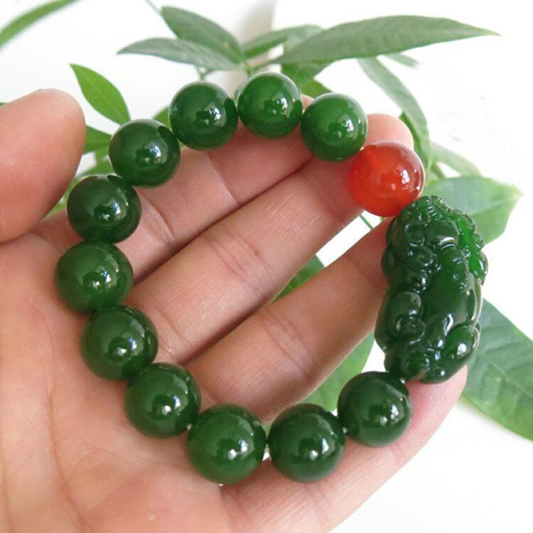 Genuine Natural Green Jade Bracelet Mens Jades