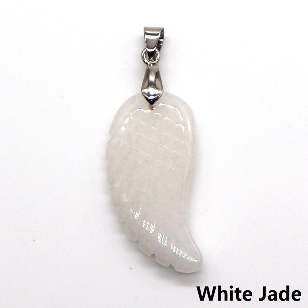 Angel Wing Pendants Natural Crystal Healing Gemstone