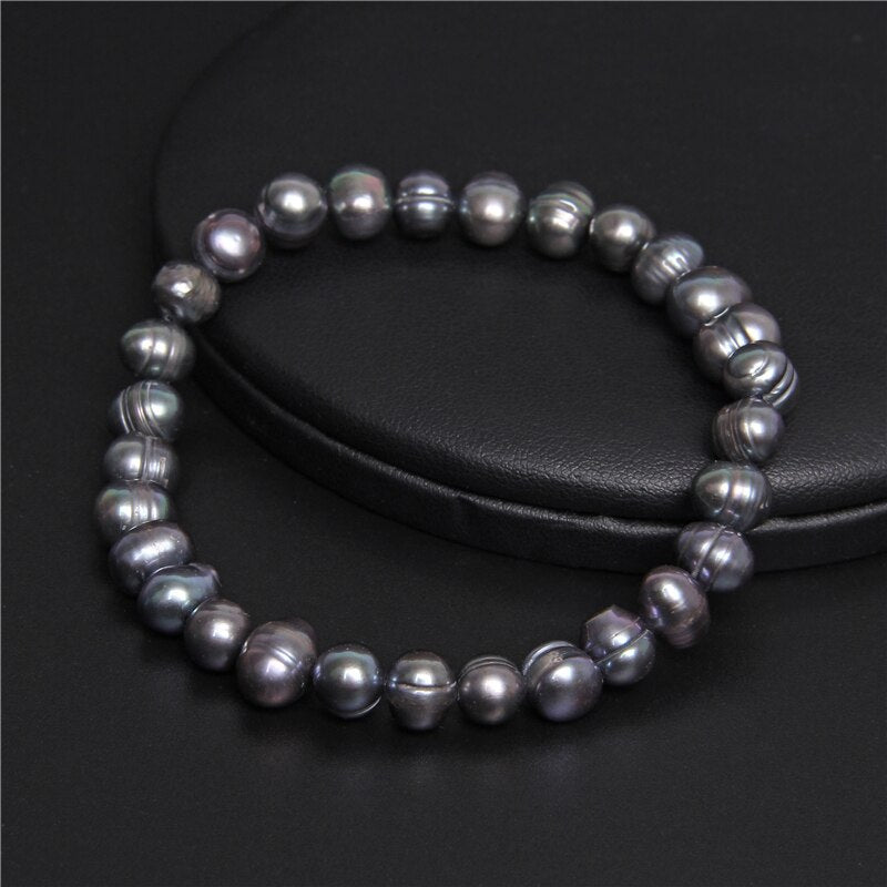 Baroque Black Pearl Bracelet Genuine Natural Pearls