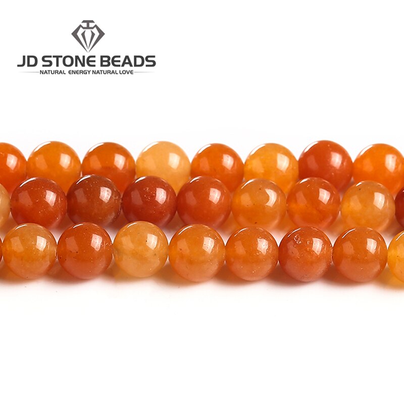 Natural Red Aventurine Jade Stone Beads Round Beads