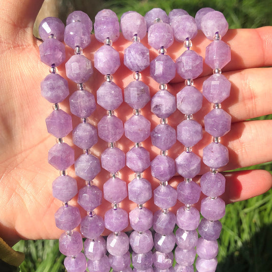 Natural Stone Faceted Amethyst Beads