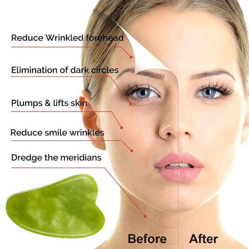 2 in 1 Natural Jade Stone Scrapping Chin Lifting