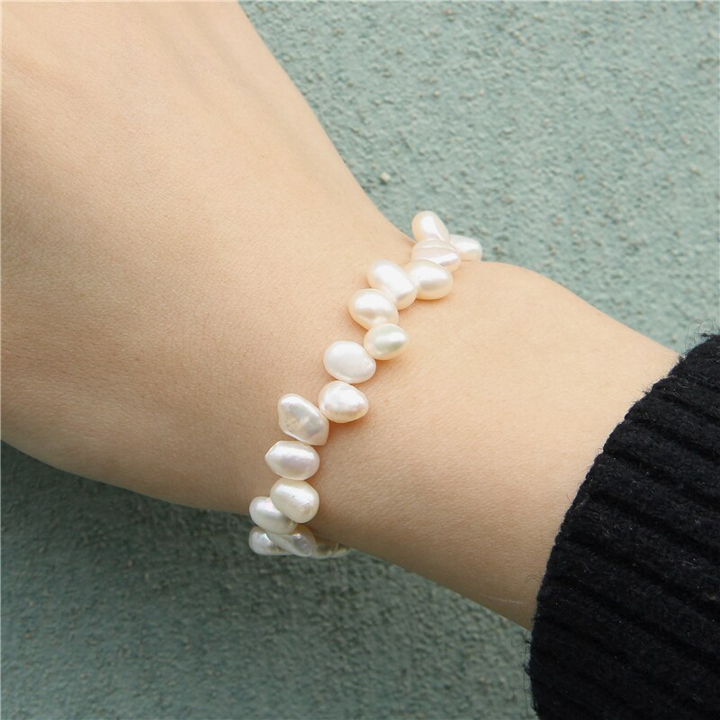 Natural Freshwater Pearls Bracelets Women Bangles