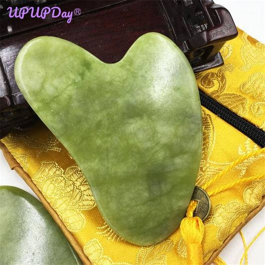 Natural Jade Guasha Massager Stone