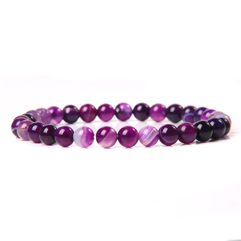 Pink Quartzs Bead Stretch Bracelet Purple Amethysts