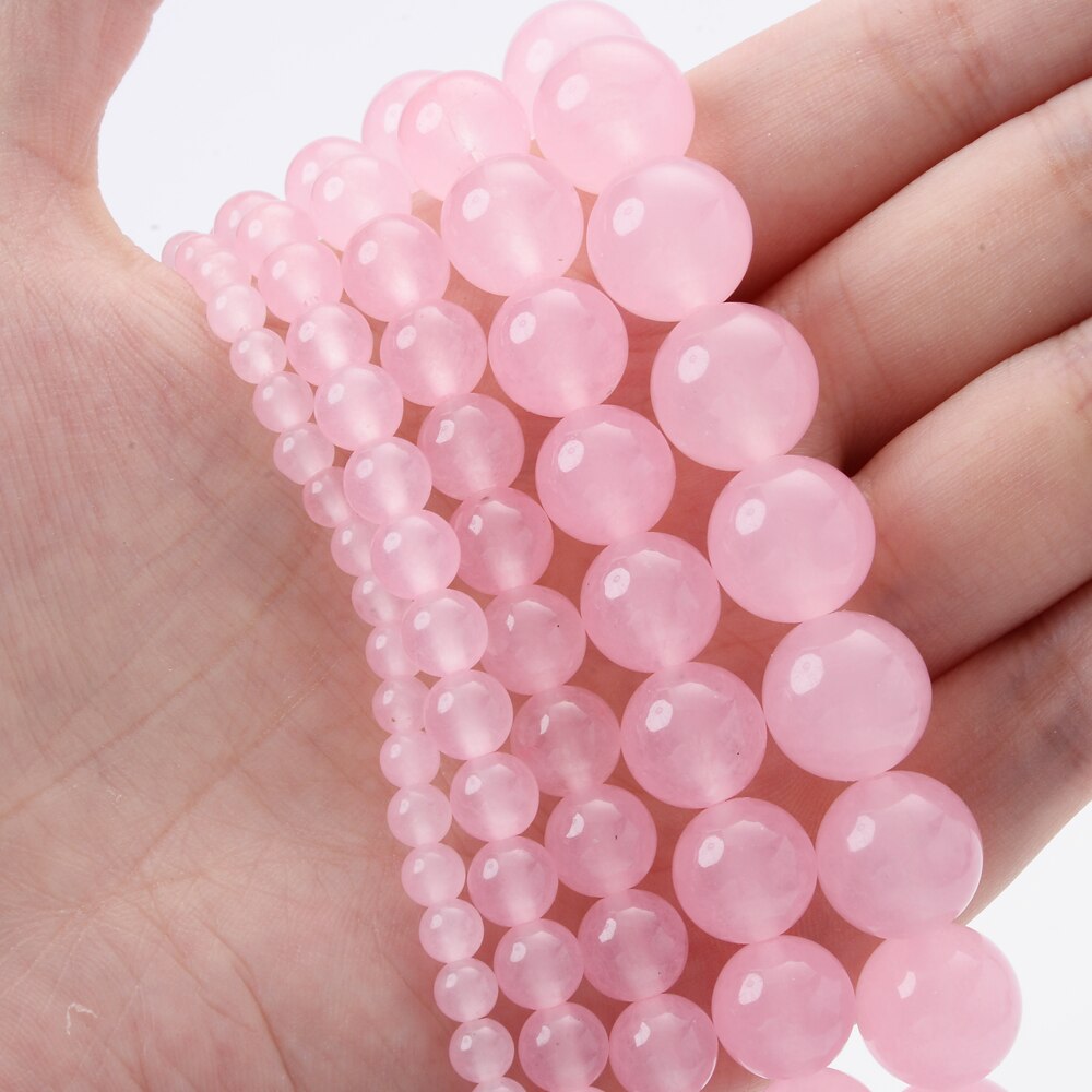 Stone Multicolor Chalcedony Jades Spacer Beads