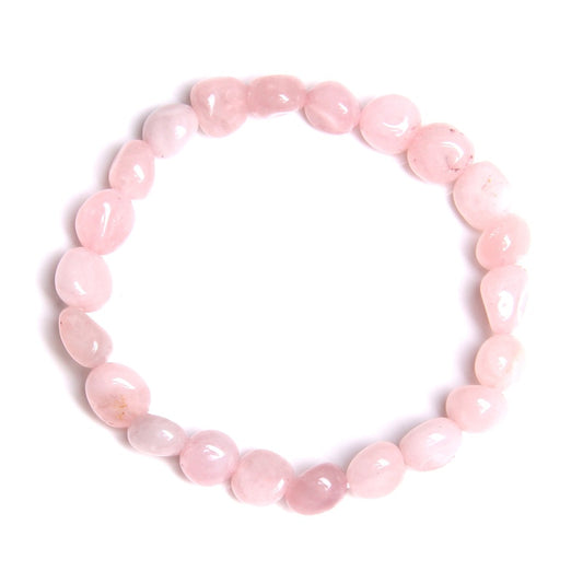 Pink Quartzs Chipped Gravel Beads Bracelets