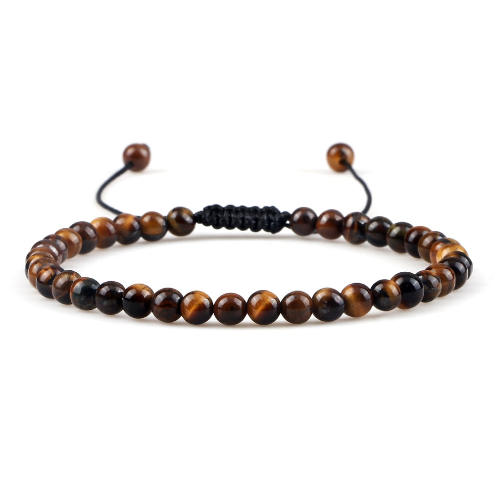 Natural Stone Round Beads Bracelet Minimalism