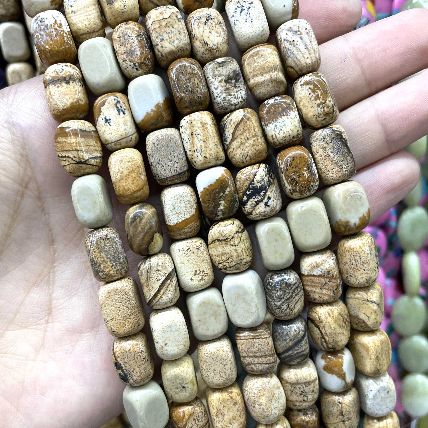 Jades Crystal Stone Square Loose Spacer Beads