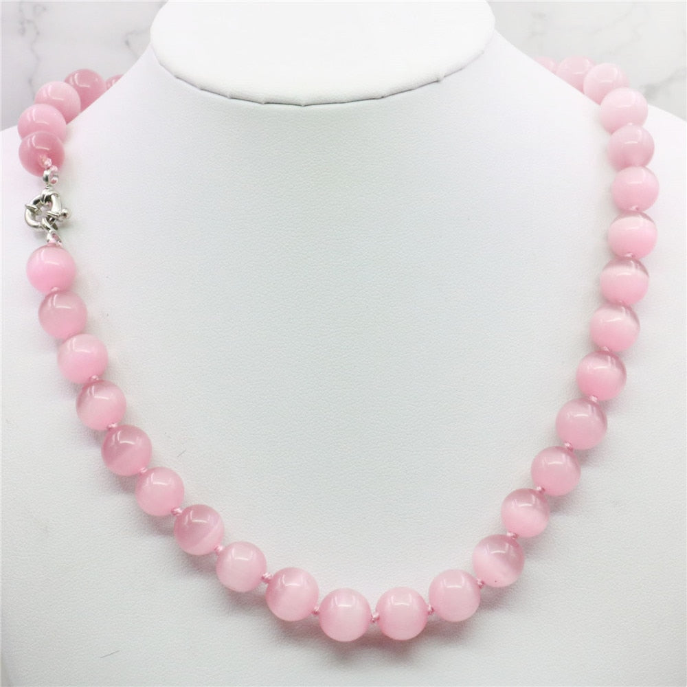 4 Colors Opal Round Necklace Beads Jewelry