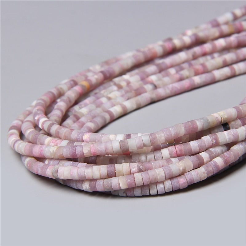 Natural Flat Disc Round Stone Crystal Jades Spacer Beads