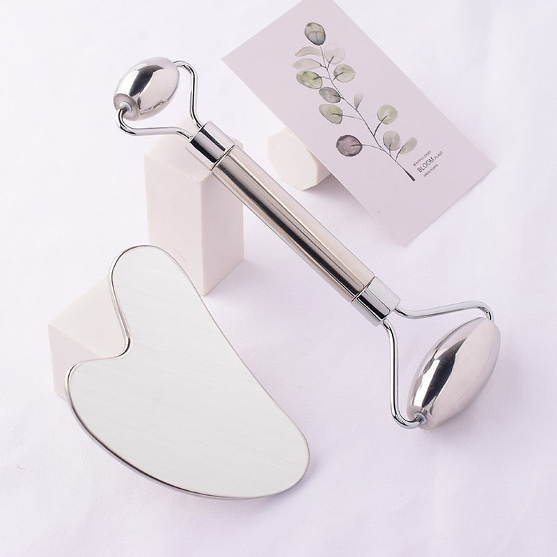 Face Care Massage Crystal Jade Rose Quartz Massager