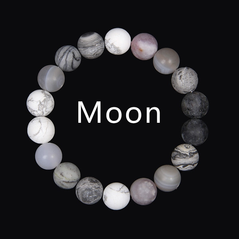 Universe Eight Planets Bracelet Men Natural Stone