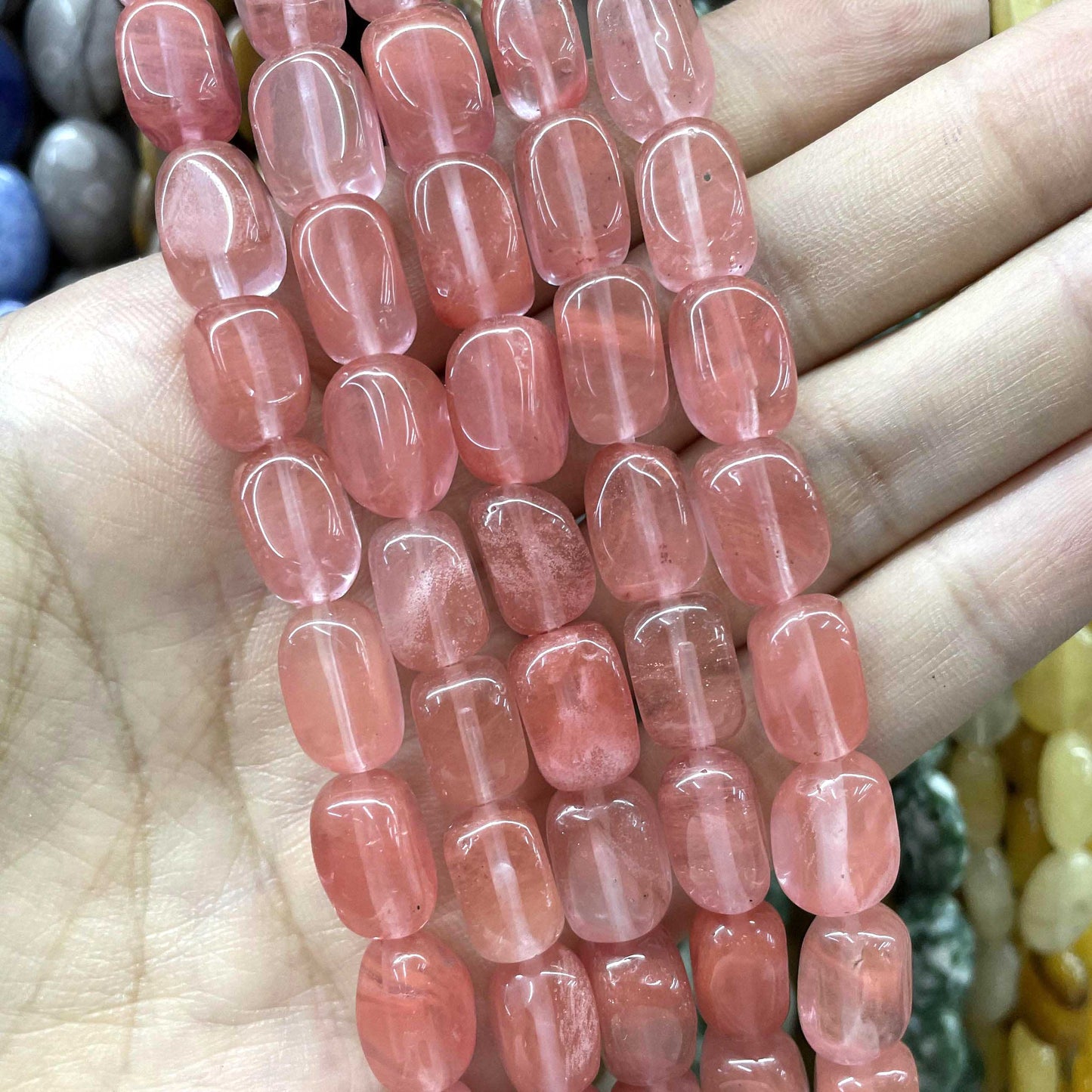 Jades Crystal Stone Square Loose Spacer Beads