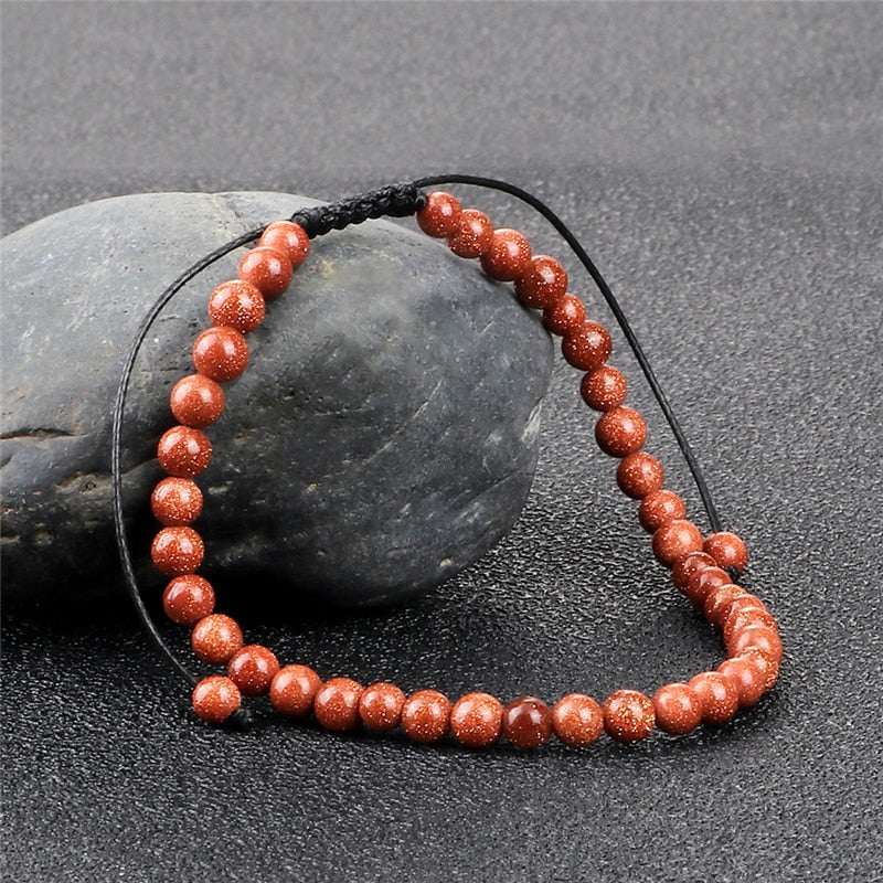 Stone Beads Adjustable Bracelet For Men