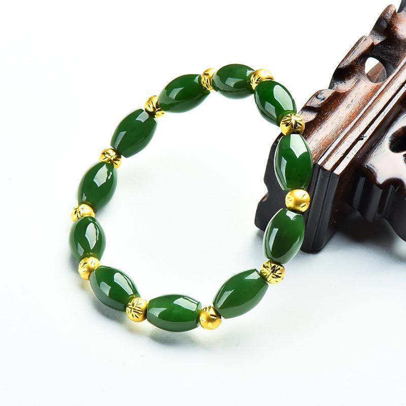 Genuine Natural Green Jade Bracelet Mens Jades