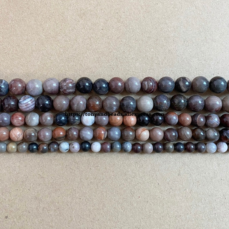 Stone Wooden Petrified Jade Loose Beads