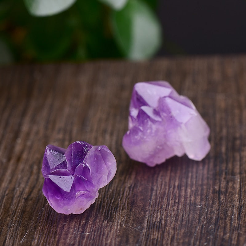 Amethyst Raw Quartz Small Cluster Healing Reiki Stone