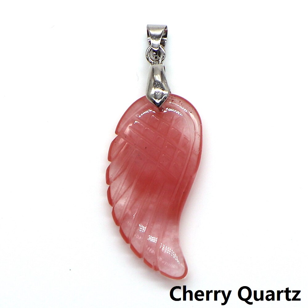 Angel Wing Pendants Natural Crystal Healing Gemstone