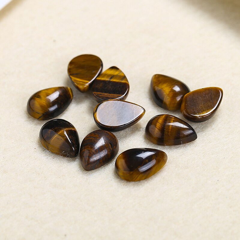 20Pcs Natural Stones Tiger Eye Agate Quartz